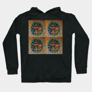 Chinese temple building ornate in Georgetown 4er Collage Hoodie